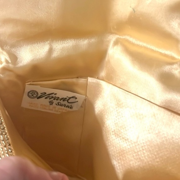 VTG,Vivant by Sarne', Exquisite Gold Beaded bag, Excellent condition - Picture 7 of 7